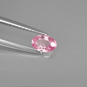 Zaffiro naturale rosa da 0,60 ct, taglio ovale, VVS