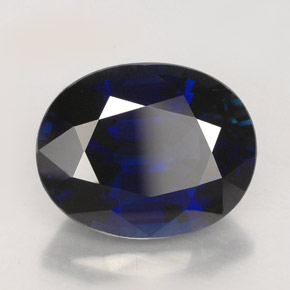 Zaffiro naturale blu da 5,95 ct, taglio ovale, VVS
