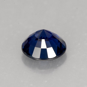 Zaffiro naturale blu da 1,34 ct, taglio rotondo, VVS