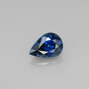 Zaffiro naturale blu da 1,12 ct, taglio a pera, VVS