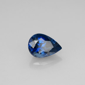Zaffiro naturale blu da 1,12 ct, taglio a pera, VVS