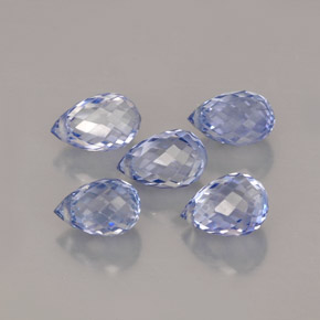 Zaffiro naturale blu da  ct, briolette, VVS