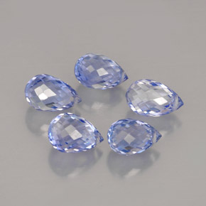 Zaffiro naturale blu da  ct, briolette, VVS