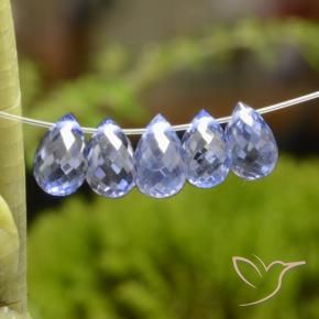 Gemme di Zaffiro Intense Blue  naturale da 3.42 ct, Taglio briolette, VVS-VS