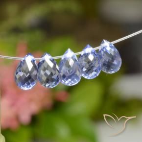 Gemme di Zaffiro Intense Blue  naturale da 3.42 ct, Taglio briolette, VVS-VS