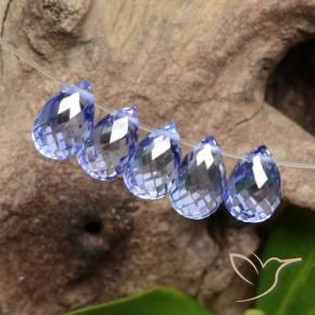 Gemme di Zaffiro Intense Blue  naturale da 3.82 ct, Taglio briolette, VVS-VS