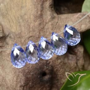 Gemme di Zaffiro Intense Blue  naturale da 3.82 ct, Taglio briolette, VVS-VS