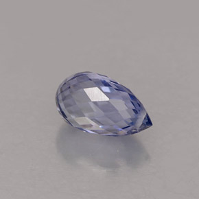 Zaffiro naturale blu da 1,19 ct, briolette, VVS