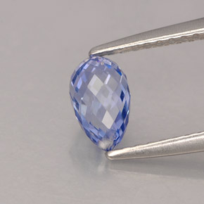 Zaffiro naturale blu da 1,11 ct, briolette, VS