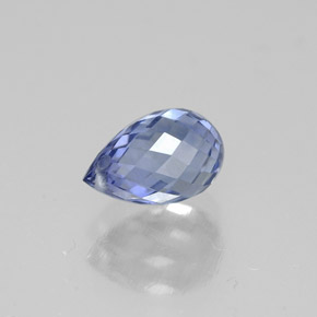 Zaffiro naturale blu da 1,52 ct, briolette, VVS-VS