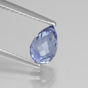 Zaffiro naturale blu da 1,52 ct, briolette, VVS-VS