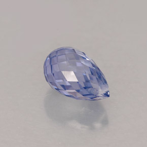 Zaffiro naturale blu da 1,45 ct, briolette, VVS-VS