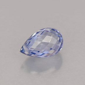Zaffiro naturale blu da 1,45 ct, briolette, VVS-VS