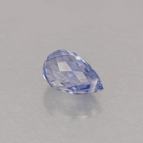Zaffiro naturale blu da 0,96 ct, briolette, VVS-VS