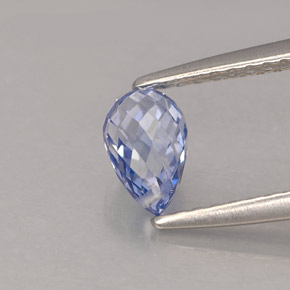 Zaffiro naturale blu da 0,96 ct, briolette, VVS-VS
