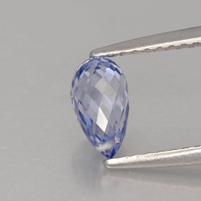 Zaffiro naturale blu da 1,12 ct, briolette, VS-SI