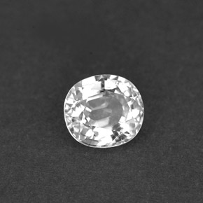 Zaffiro naturale bianco da 1,04 ct, taglio ovale, VVS-VS