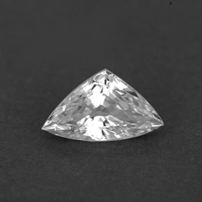 Zaffiro naturale bianco da 1,62 ct, trillion, VVS