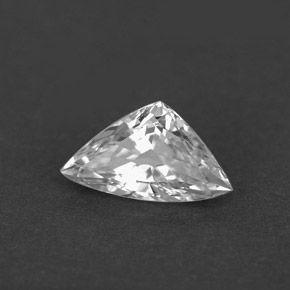 Zaffiro naturale bianco da 1,62 ct, trillion, VVS