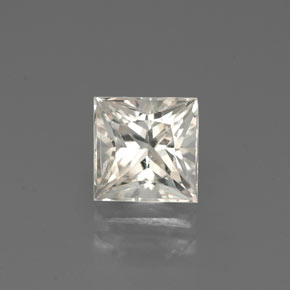 Zaffiro naturale bianco da 1,49 ct, quadrato, VVS-VS