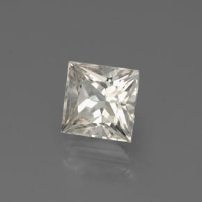 Zaffiro naturale bianco da 1,49 ct, quadrato, VVS-VS