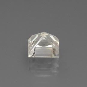 Zaffiro naturale bianco da 1,49 ct, quadrato, VVS-VS