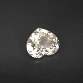 Zaffiro naturale bianco da 1,77 ct, a forma di cuore, VVS-VS