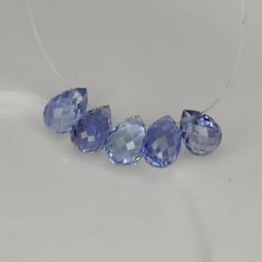 Zaffiro naturale blu da  ct, briolette, VVS-VS