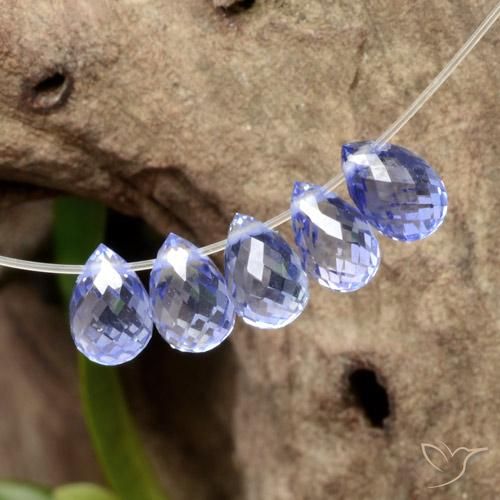 Gemme di Zaffiro Blu intenso naturale da 2.03 ct, Taglio briolette, VVS-VS
