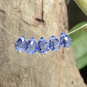 Zaffiro naturale blu da 2,06 ct, briolette, VVS-VS