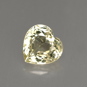 Zaffiro naturale giallo da 1,53 ct, a forma di cuore, VVS-VS