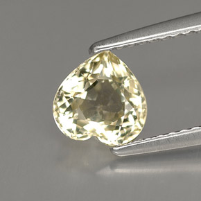Zaffiro naturale giallo da 1,53 ct, a forma di cuore, VVS-VS