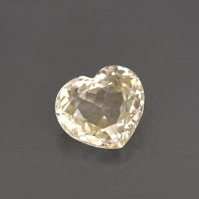 Zaffiro naturale giallo da 1,54 ct, a forma di cuore, VVS-VS