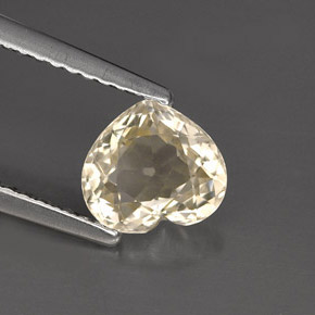 Zaffiro naturale giallo da 1,54 ct, a forma di cuore, VVS-VS