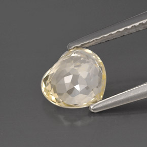 Zaffiro naturale giallo da 1,54 ct, a forma di cuore, VVS-VS