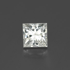 Zaffiro naturale bianco da 1,36 ct, quadrato, VS