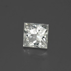 Zaffiro naturale bianco da 1,36 ct, quadrato, VS