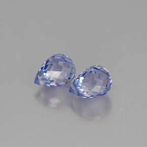 Zaffiro naturale blu da  ct, briolette, VS