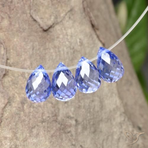 Gemme di Zaffiro Viola Blu naturale da 2.56 ct, Taglio briolette, VS