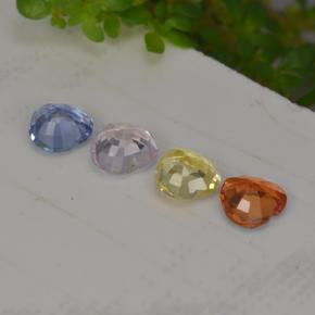 Zaffiro naturale multicolore da 1,12 ct, a forma di cuore, VS