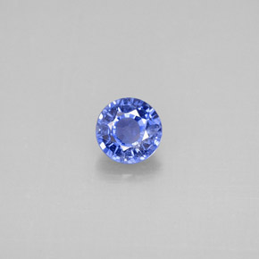 Zaffiro naturale blu da 0,62 ct, taglio rotondo, VS