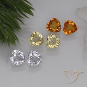 Zaffiro naturale multicolore da 1,60 ct, a forma di cuore, VVS-VS