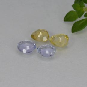 Zaffiro naturale multicolore da 1,20 ct, a forma di cuore, VVS-VS