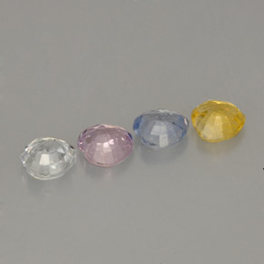 Zaffiro naturale multicolore da 1,42 ct, a forma di cuore, VVS-VS