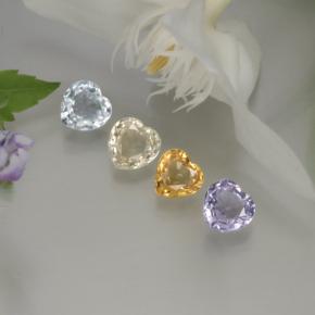 Zaffiro naturale multicolore da 1,37 ct, a forma di cuore, VVS-VS