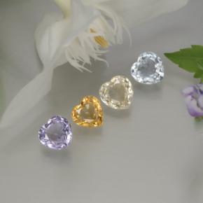 Zaffiro naturale multicolore da 1,37 ct, a forma di cuore, VVS-VS