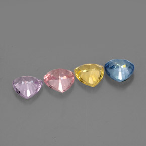 Zaffiro naturale multicolore da  ct, trillion, VVS-VS