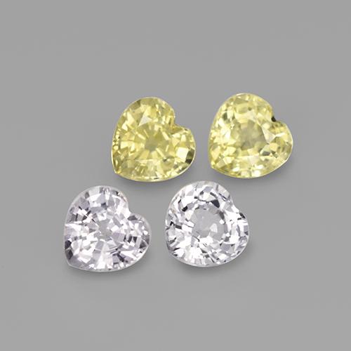 Zaffiro naturale multicolore da 1,38 ct, a forma di cuore, VVS-VS