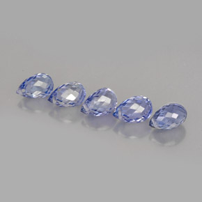 Zaffiro naturale blu da  ct, briolette, VVS-VS