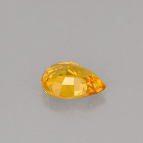 Zaffiro naturale arancione da 0,70 ct, taglio a pera, VS